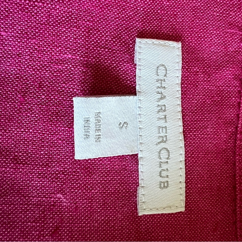 Barbie Pink Linen 3/4 sleeve top - Picture 4 of 4